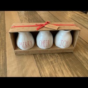 Rae Dunn Christmas Vases (Merry, Cheer, Joy)